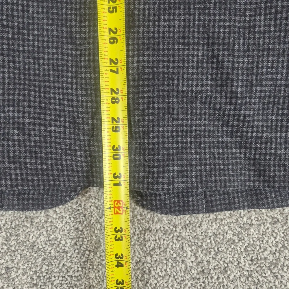 LL‎ Bean Blazer Mens 46 Regular Gray Wool Blend Micro Check Sport Coat